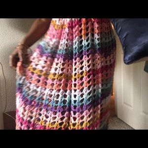 Hand crocheted skirt cotton